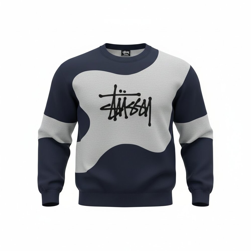 Stussy vintage reworked embroidered unisex sweatshirt size M